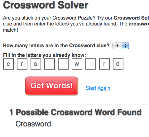 crosswords solver enter clue