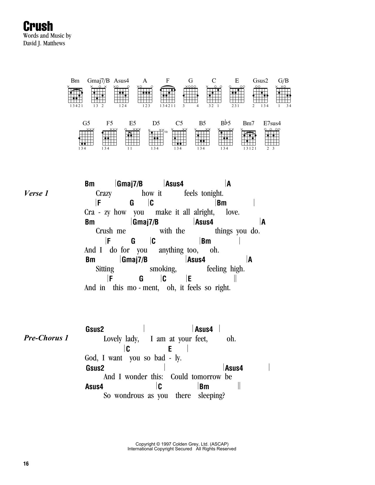 crush chords