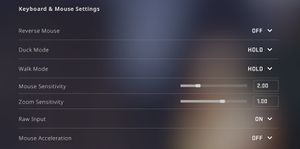 csgo pro players mouse sensitivity