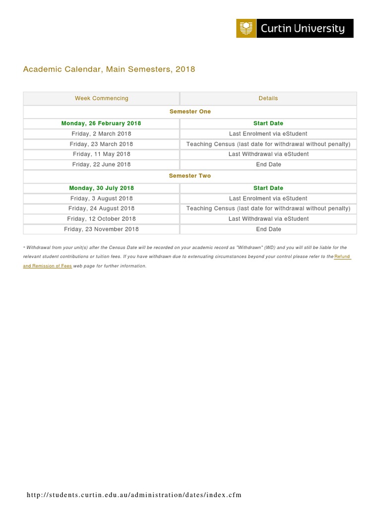 curtin academic calendar 2023