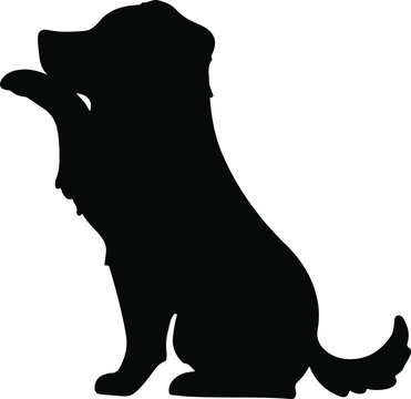 cute puppy silhouette