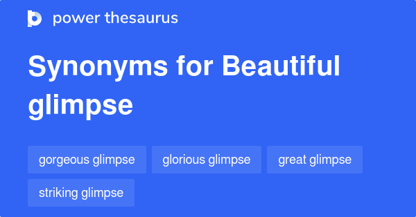 glimpse thesaurus