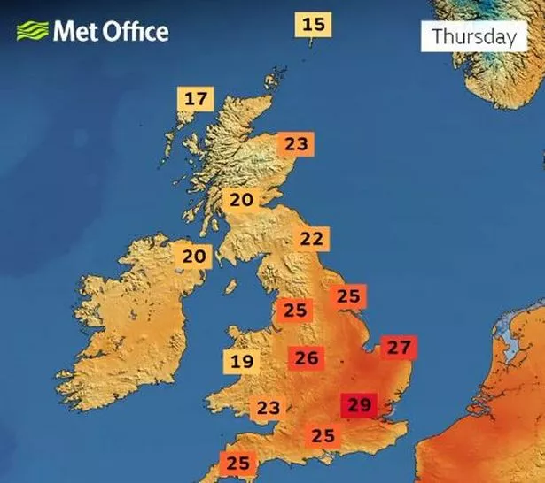 uk weather forecast heatwave