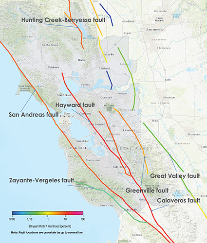 san francisco fault map