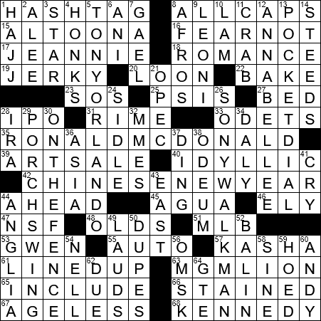 sponsored boy crossword clue