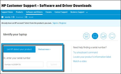 drivers & software for hp