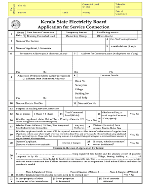 kseb ownership change application form malayalam pdf