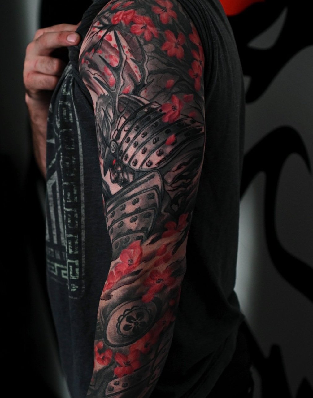 samurai japanese sleeve tattoo