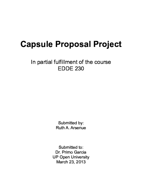 example of capsule proposal