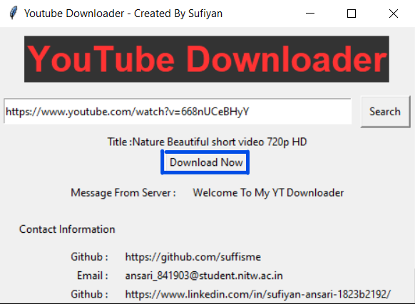 youtubedownloader github