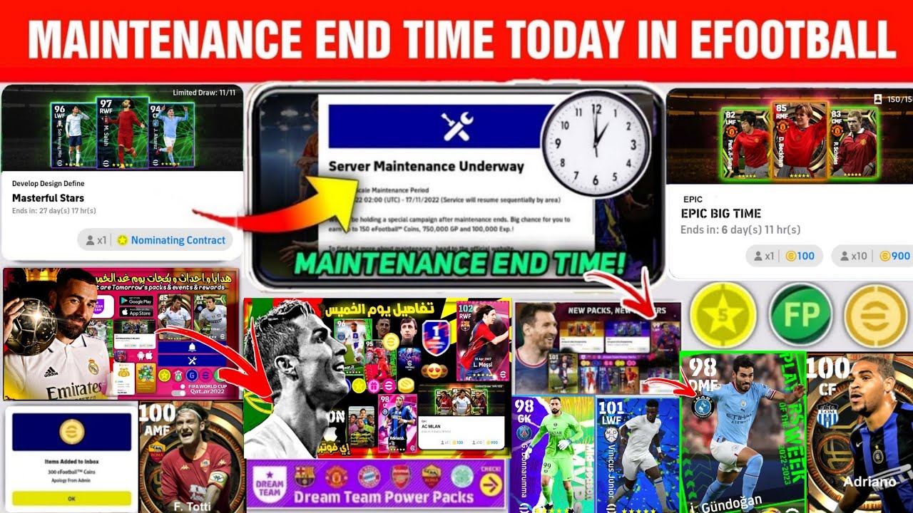 efootball 2022 mobile maintenance end time