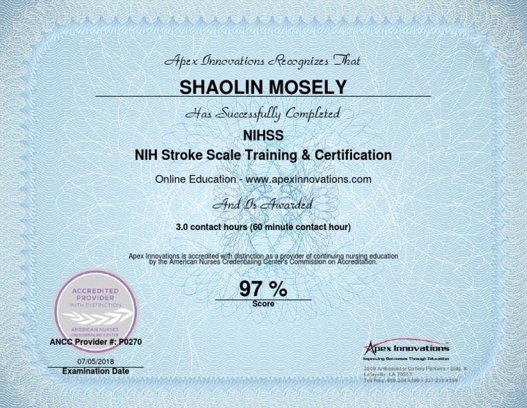 nihss certification