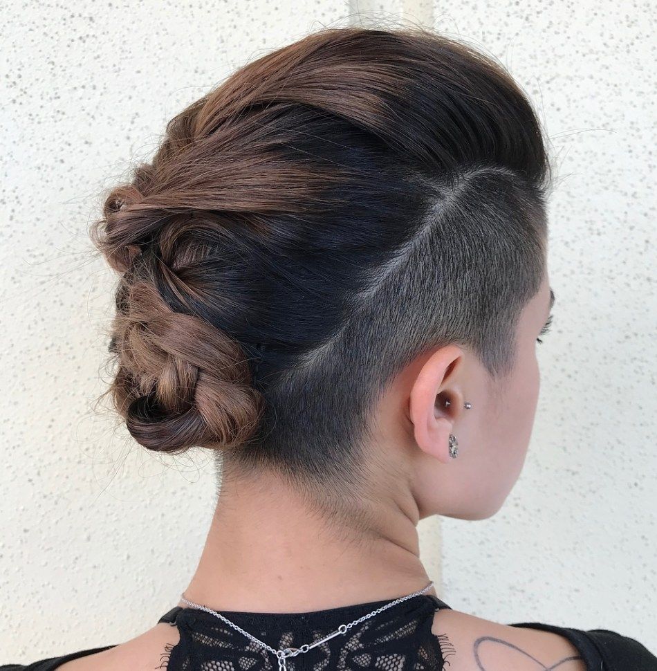 undercut with shaved sides