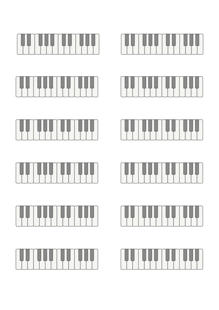 blank piano chord chart