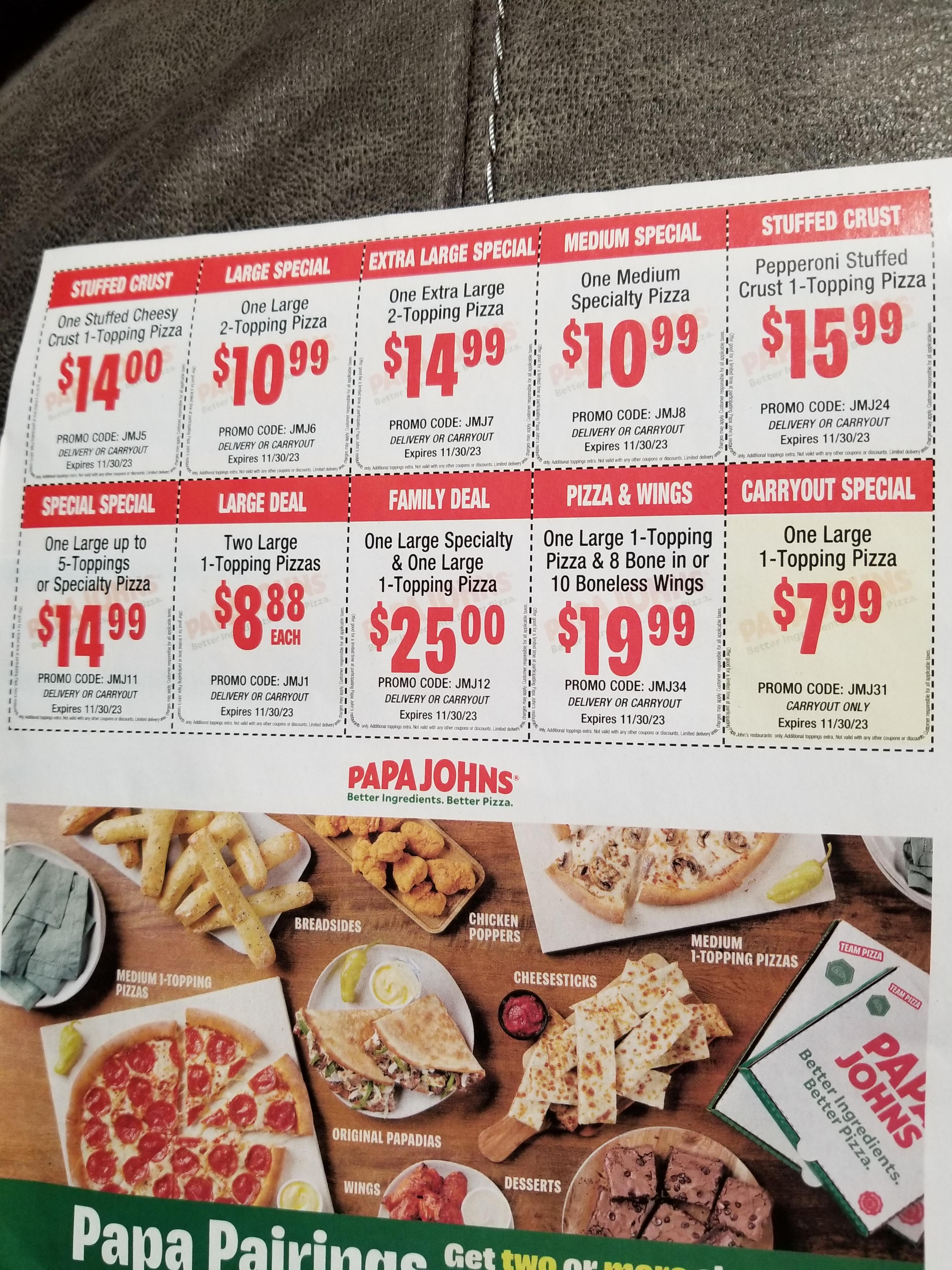 papa johns promo code canada 2023