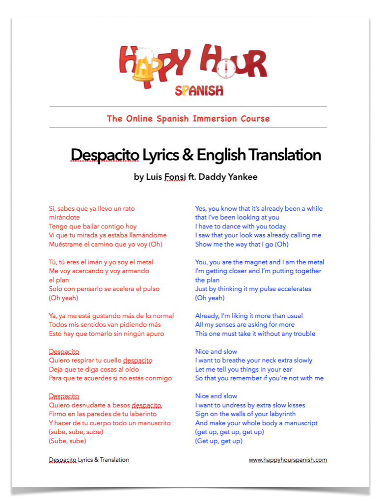despacito with lyrics english