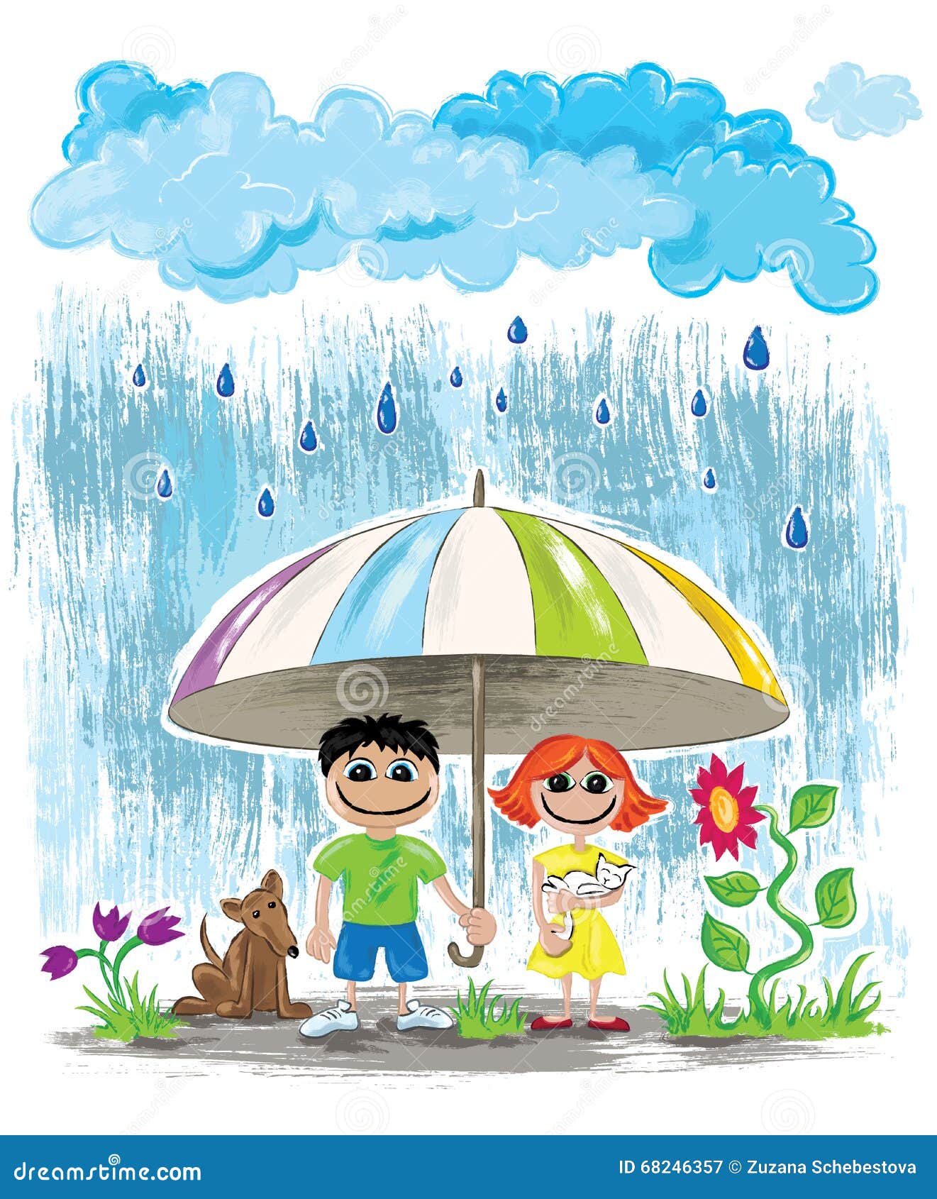 rainy day images for kids
