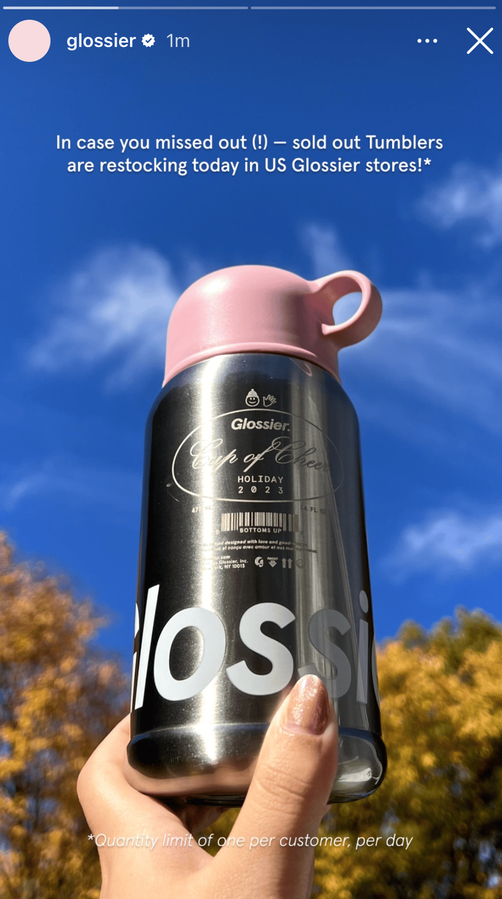 glossier thermos