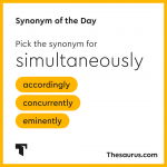 synonym for simultaneously