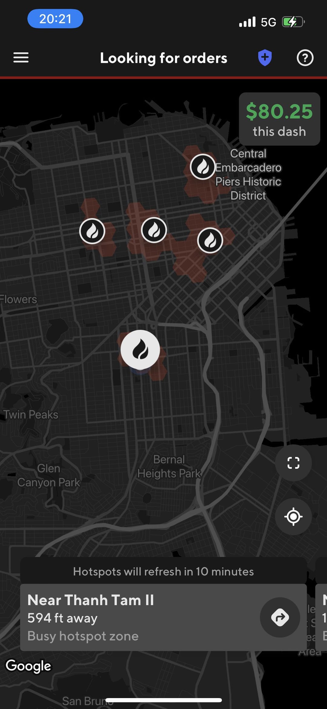 doordash not getting orders in hotspot