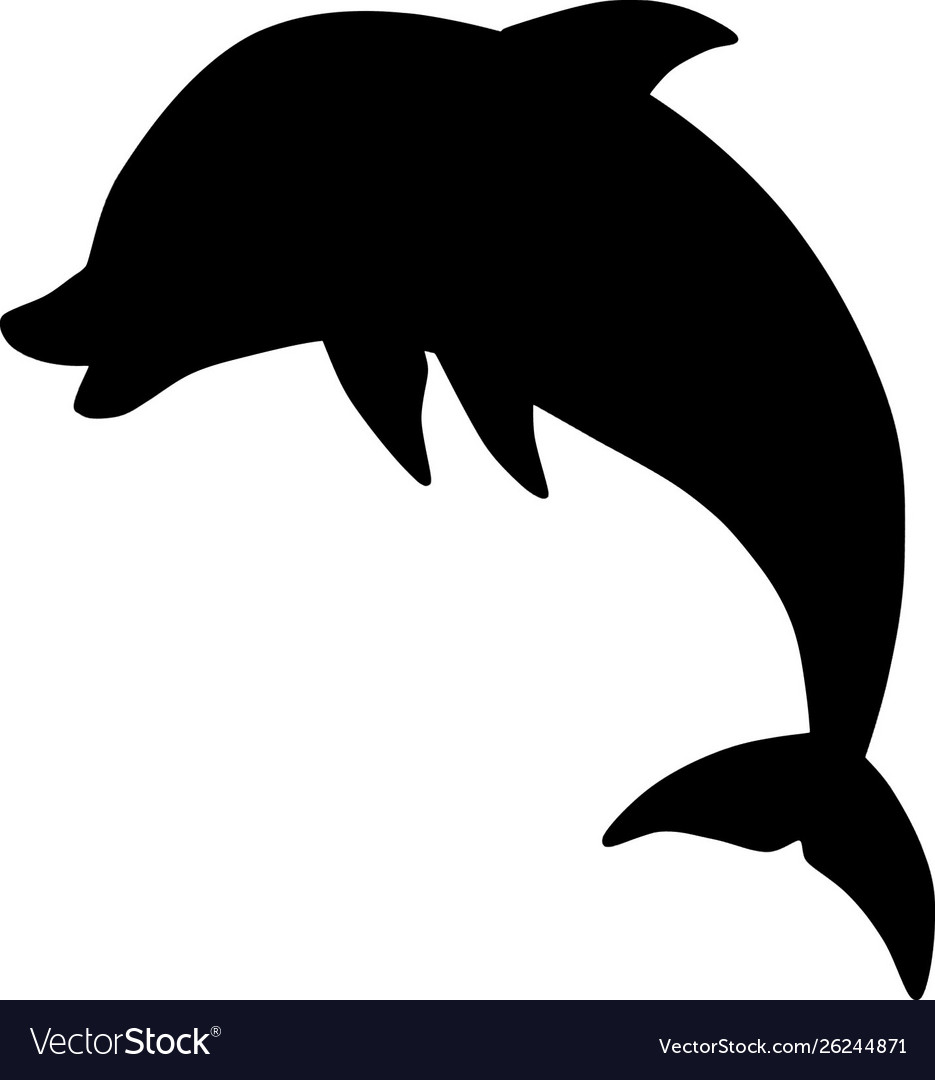 silhouette of a dolphin