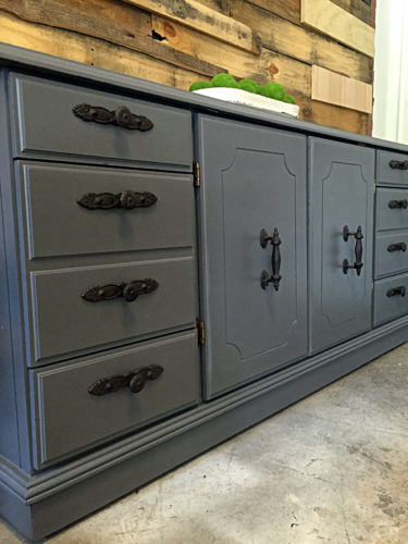 dark gray sideboard