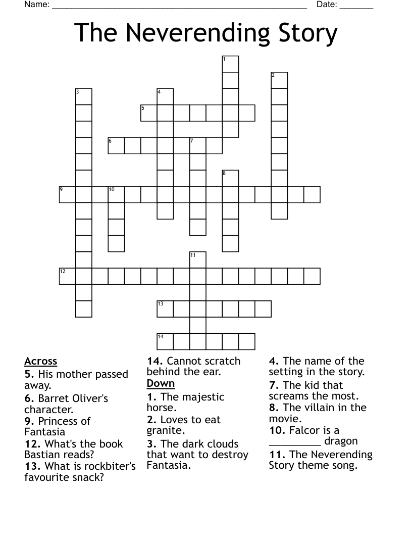 never ending crossword clue