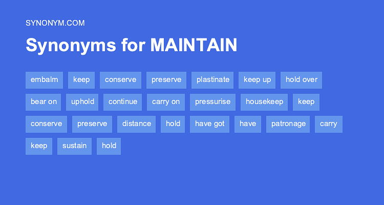 synonyms maintained