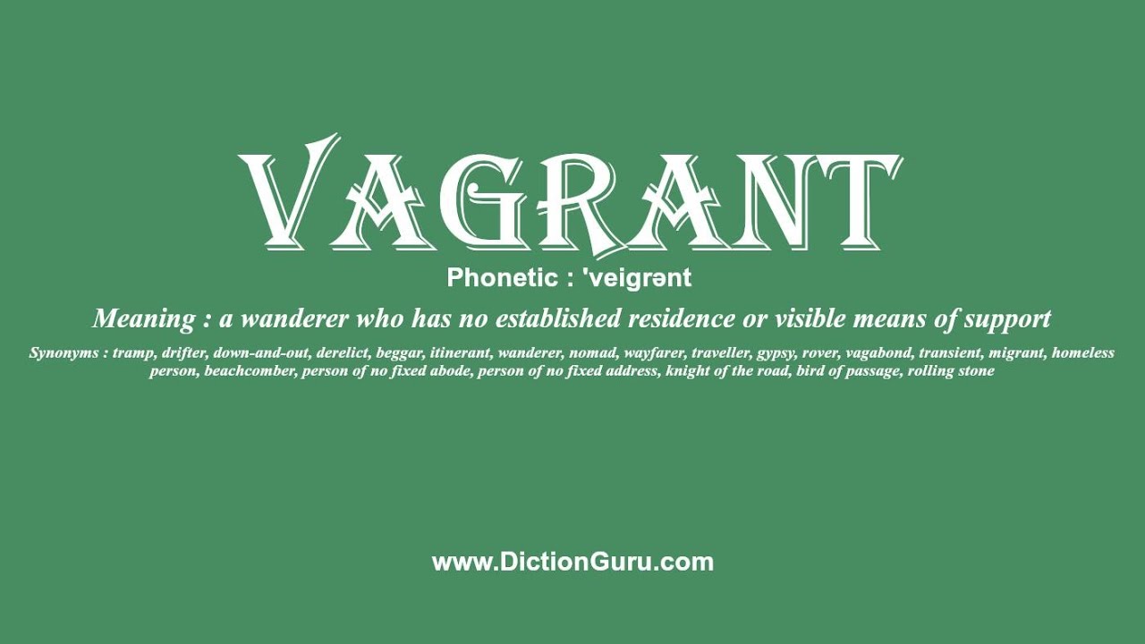 vagrant meaning in tamil