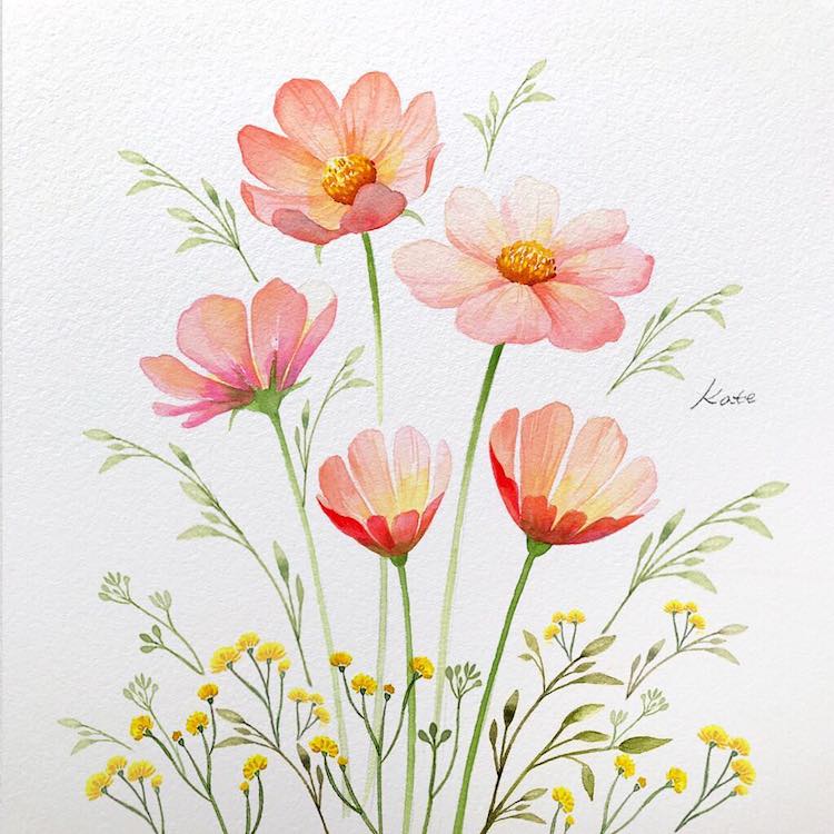 dibujar flores realistas