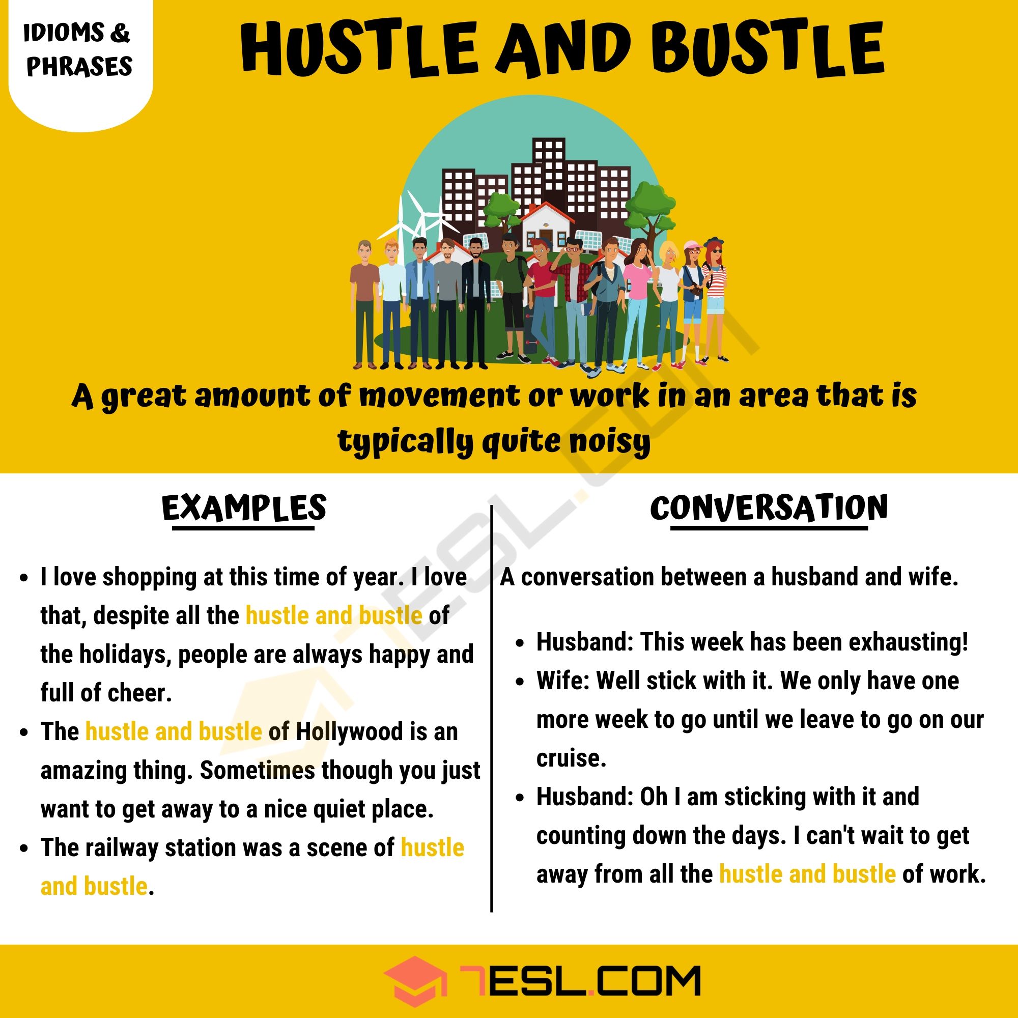 hustle and bustle synonym