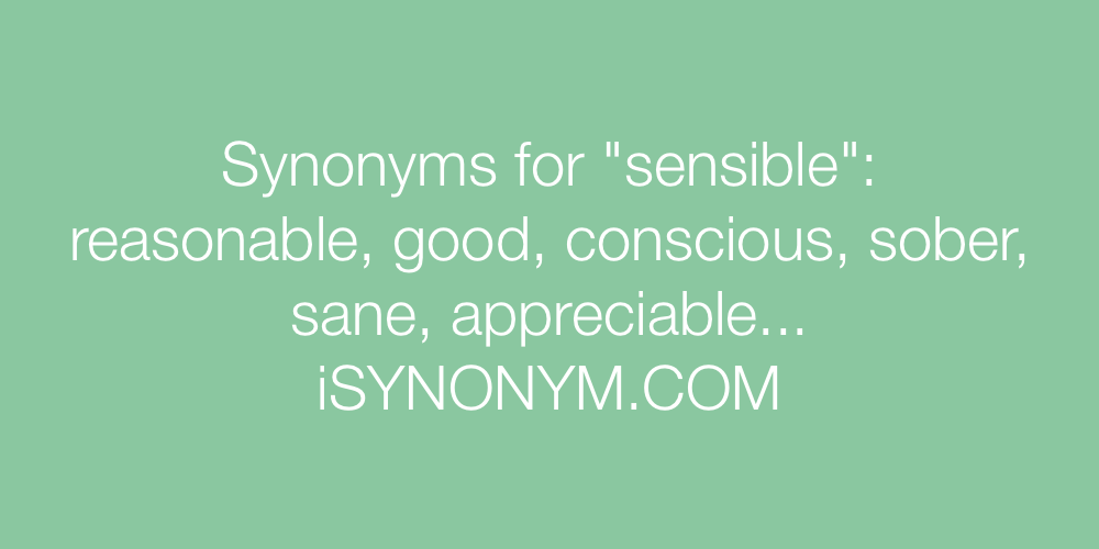 sensible synonym