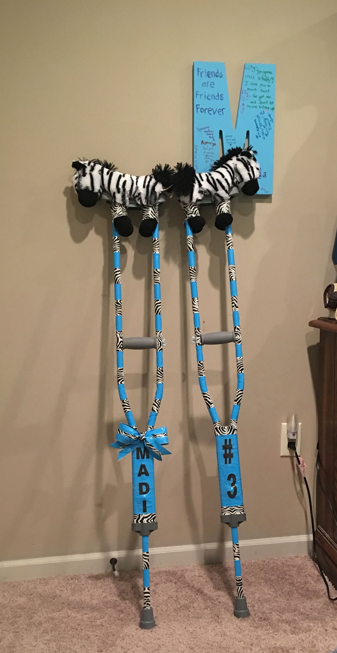 decorated crutches