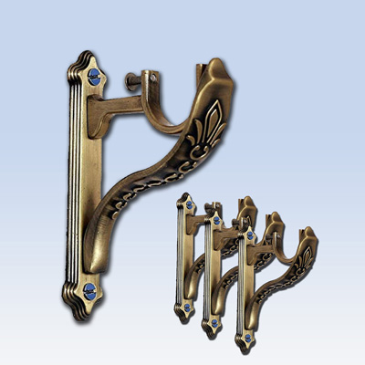 decorative curtain rod brackets