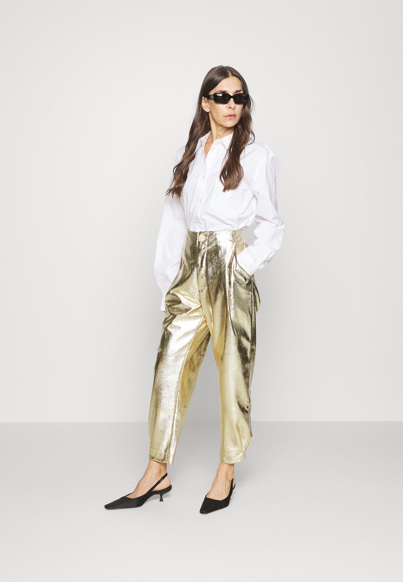 desigual gold pants