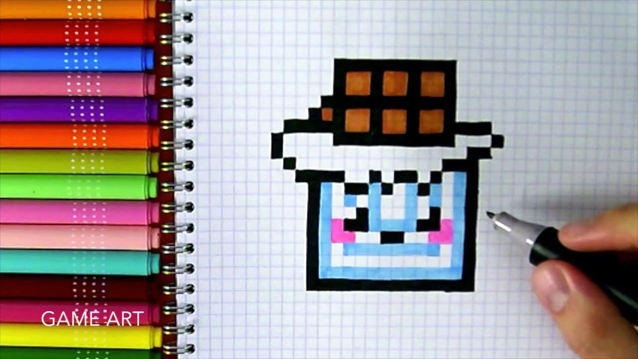 dessin pixel art kawaii