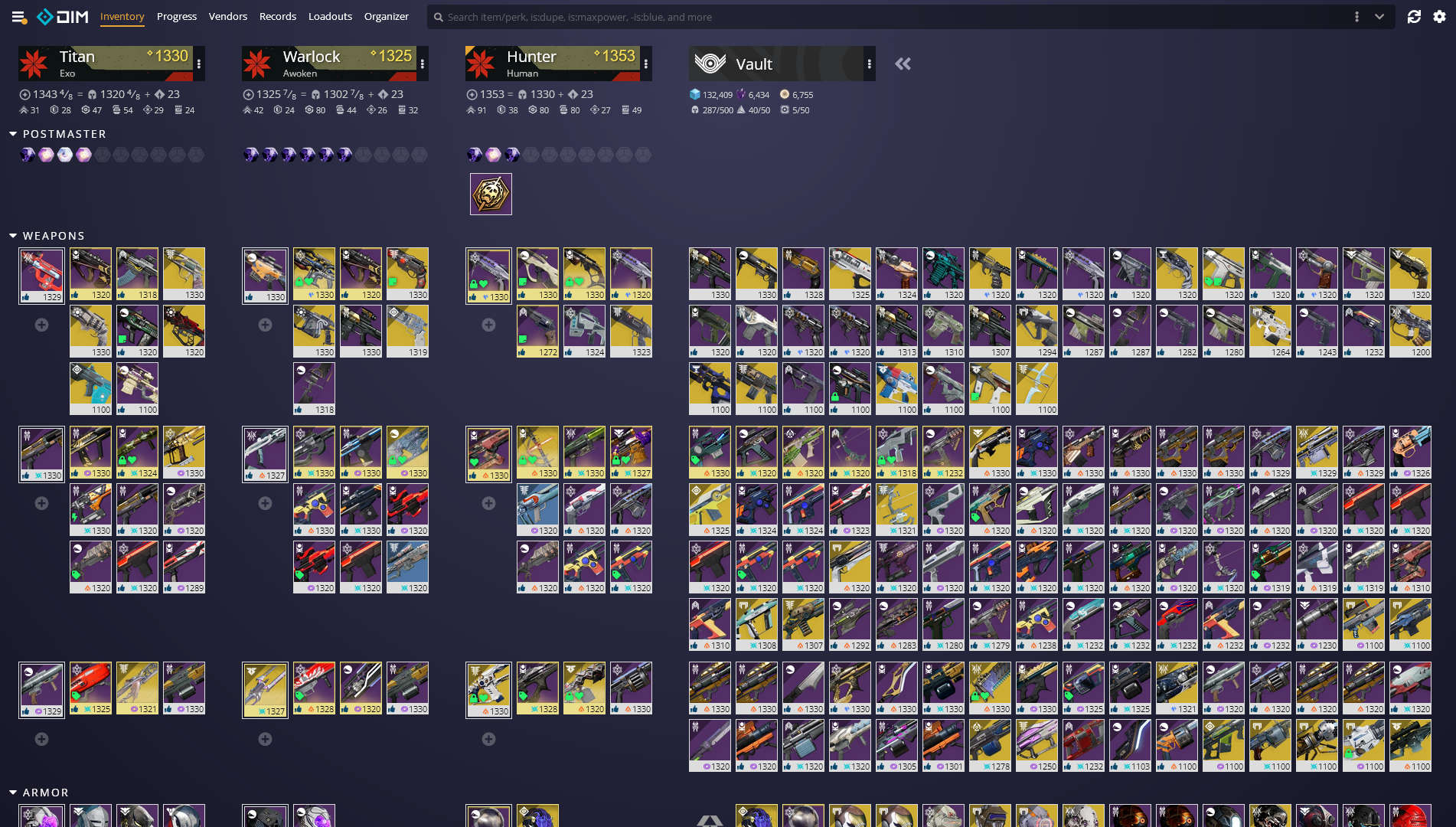 destiny item manager firefox