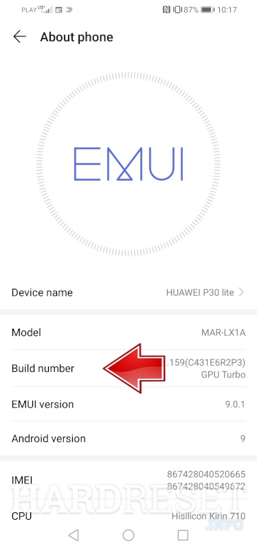 developer options huawei nova 3i