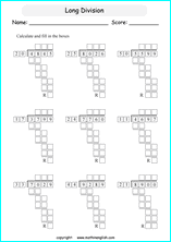 dividing large numbers worksheets