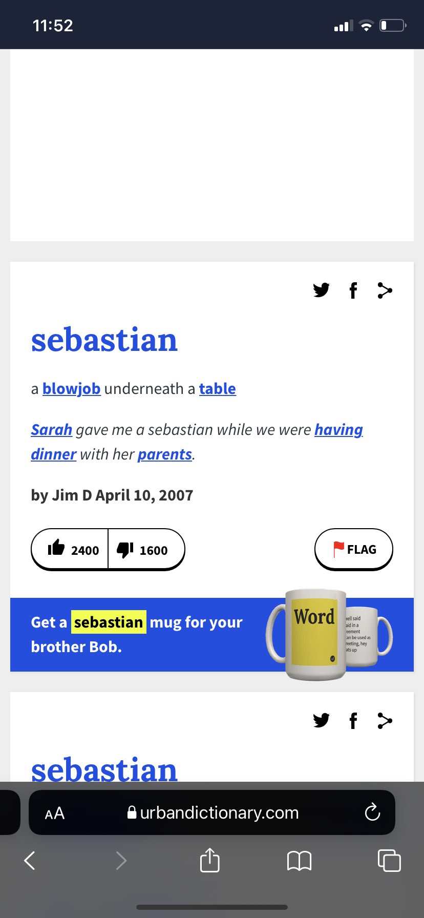 sebastian urban dictionary