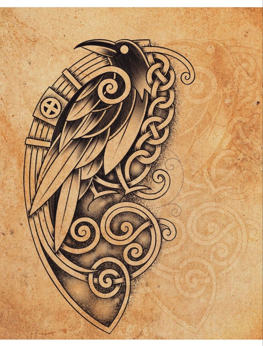 celtic raven tattoo