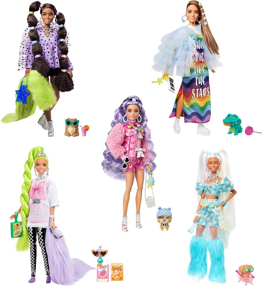 barbie extra 5-doll set