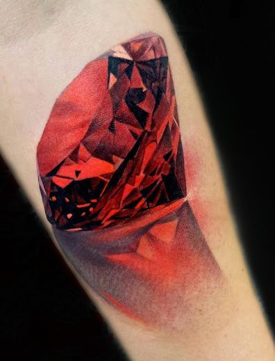 diamond tattoo red