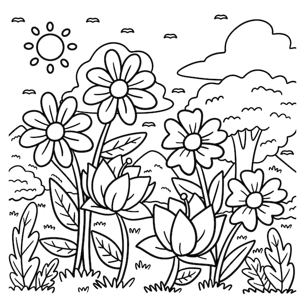 dibujos de primavera para colorear e imprimir