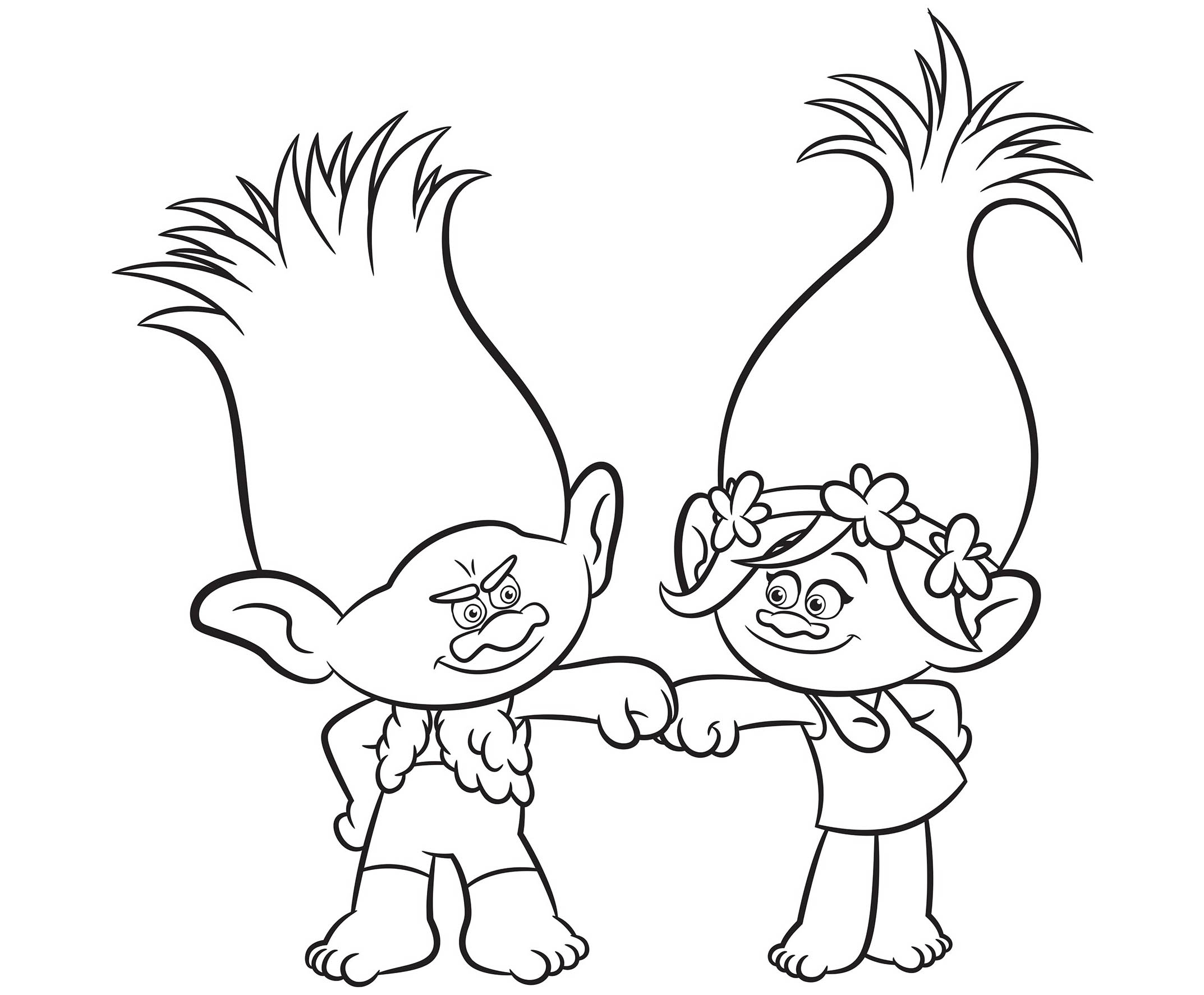 dibujos para colorear de trolls