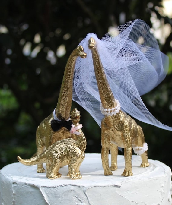 dinosaur wedding cake topper