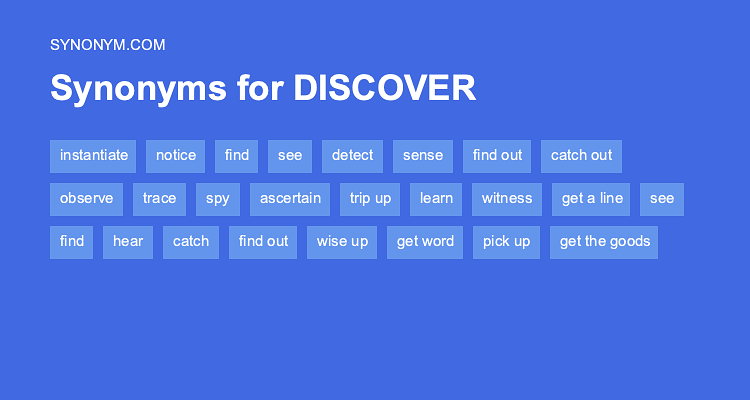 discover synonyms in english