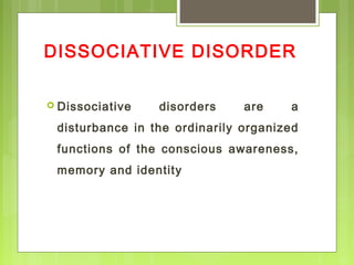 dissociative disorder slideshare