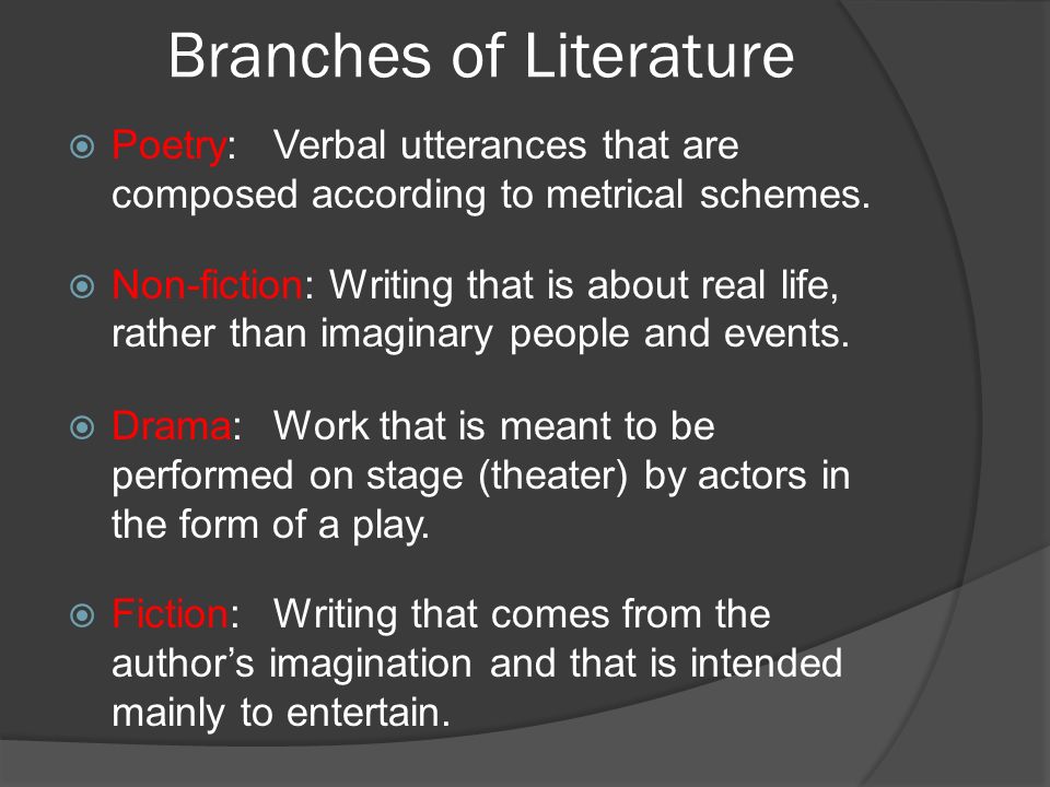 divisions of literature prose and poetry