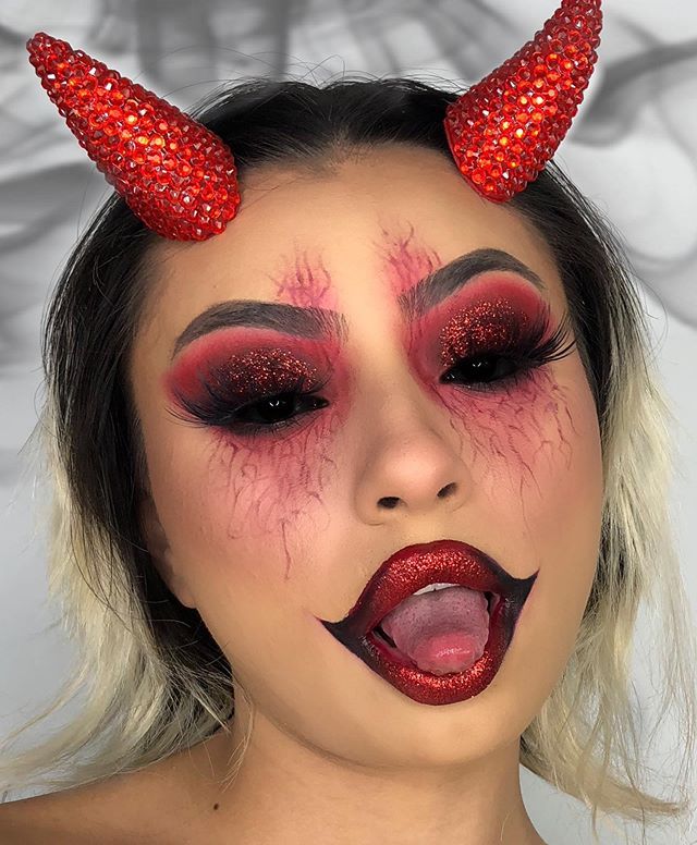 diy devil makeup